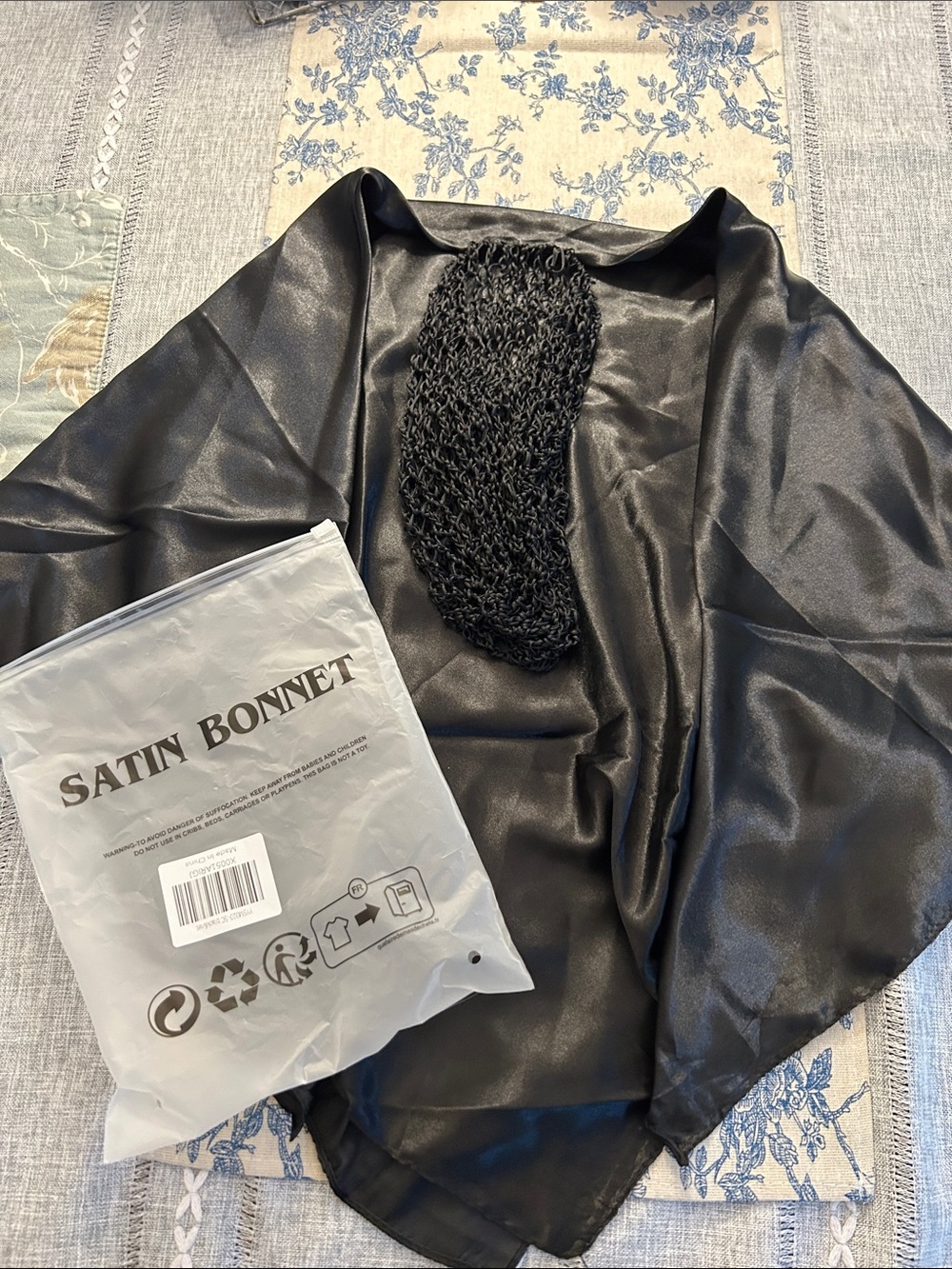 Black Women's Open-Front Satin Shawl Cardigan